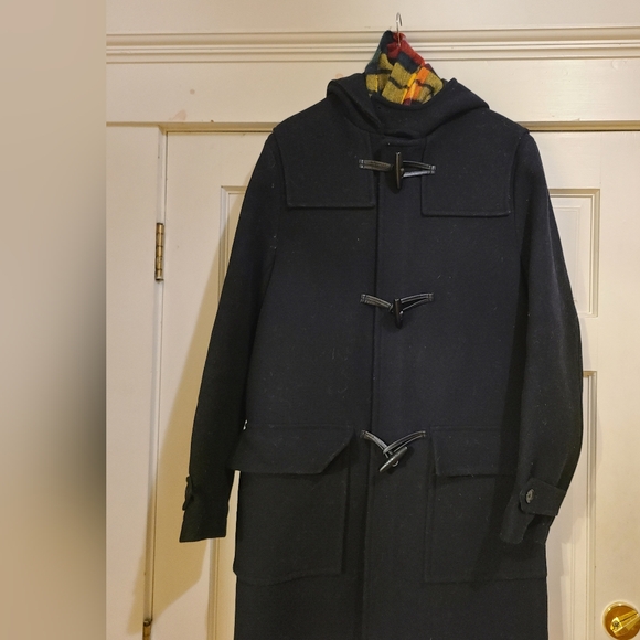 Mango Men's Medium Dark Blue Duffel Coat - Picture 3 of 4
